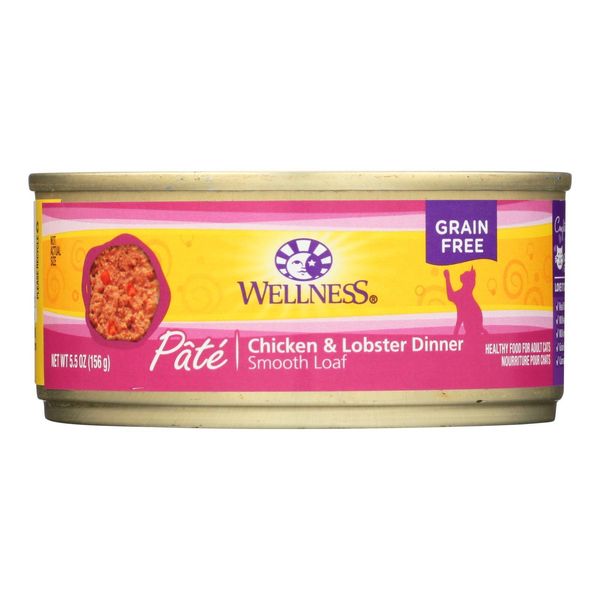 Wellness Cat Food Can Chicken & Lobster 5.5 oz (Pack of 3)