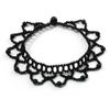 Avalaya Black Acrylic Bead Flex Frill Choker Necklace