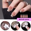 Clear Silicone Jelly Stamper with Scraper Transparent Nail Stamper Double Sided Nail Art Stamper for French Tip Nails Design Tools Manicure Tools