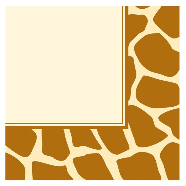 16-Count Paper Lunch Napkins, Animal Print Giraffe