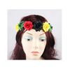 Kiwi Daisy Rasta Floral Crown Flower Headband