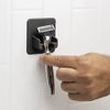 Tooletries - The Mason Razor Holder - Secure & Safe, Silicone Toiletry Organizer, Shower & Bathroom Accessory - Features Silicone-Grip Technology, Removable & Reusable - Charcoal