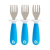 Munchkin Raise Toddler Fork Set, Blue 3 Piece Set