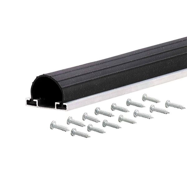 M-D Building Products 87668 18-Feet Universal Aluminum and Rubber Garage Door Bottom, Black