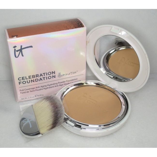 IT COSMETICS CELEBRATION FOUNDATION ILLUMINATION DEEP 0.30 OZ BOXED