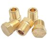 10pcs 1/4" NPT Male Solid Brass Pipe Plug adapter Outer Hex Thread Socket Pipe Fitting Plug for Water Oil Gas fluids