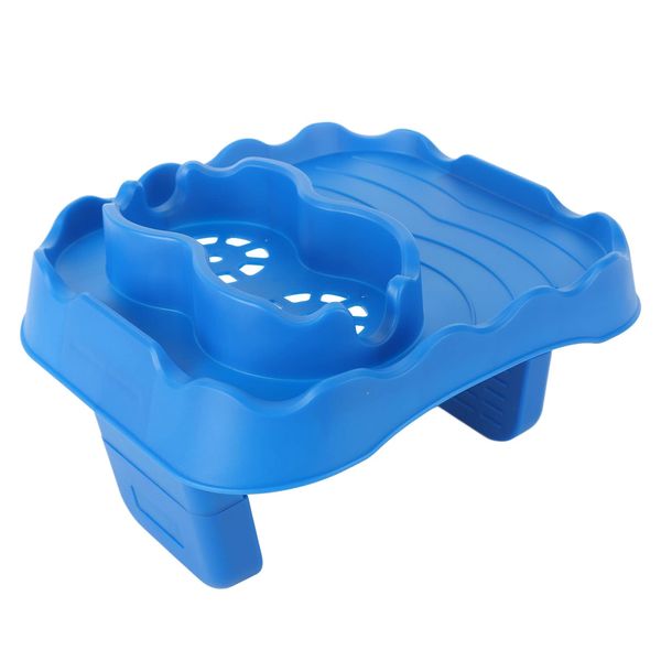 Anivia Hot Tub Table TrayNon Slip Drink Caddy with 2 Cup Holders, Fits Inflatable Spa Pool Bathtub (Blue)