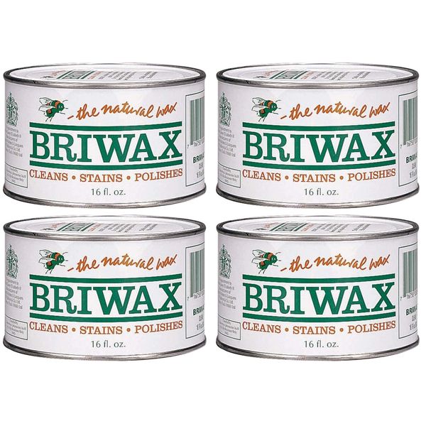 Light Brown Briwax Original Formula (Four Pack)
