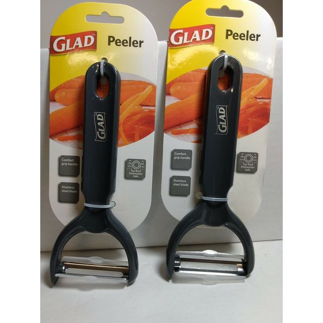 2 Glad Peeler comfort grip handle stainless steel blade