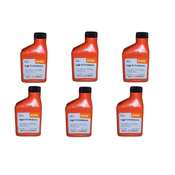 Stihl 0781 319 8015 High Performance 2-Cycle Engine Oil, 6.4oz, Pack Of 6