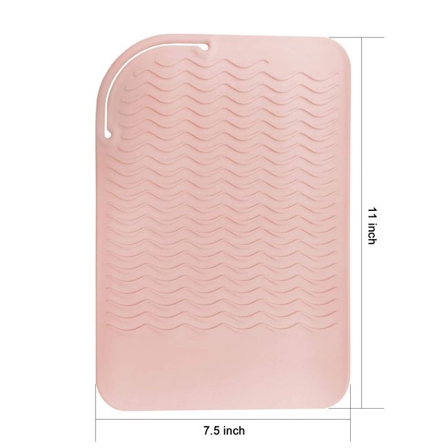  Sygile 11 X 7.5 Larger Size Heat Resistant Silicone Travel  Mat, Anti-heat Pad for Hair Straighteners, Curling Irons, Flat Irons and  Other Hot Styling Tools - Blush Pink : Beauty