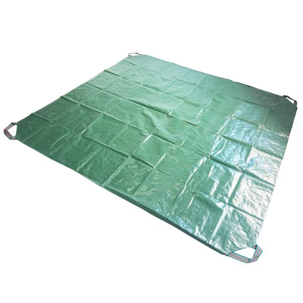 7x7Ft Waterproof Tarp Yard Garden Leaf Tarp with 4 Handles for Sandbox Cover,Outdoor Tarp,Leaf Hauler,Lawn Debris Tarp,Landscape Pruning Tarp,Tent Footprint,Camping Tarp,Patio FirePit Cover,Table Tarp