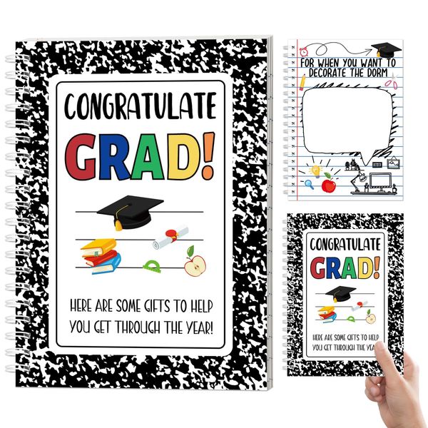 gisgfim Graduation Gift Card Book 5x7 Inches Greeting Cards Booklet Keeper Organizer Books School Grad Keepsake Personalized Present for Graduations Party Supplies