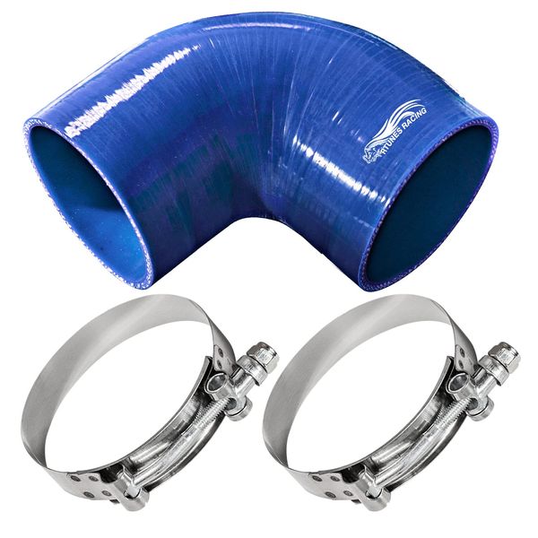 Blue 3" to 2.5" Silicon Elbow 90 degrees (5 Ply)