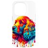 Dripping Paint Art Irish Water Spaniel Case for iPhone 15 Pro