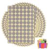 1,050 x Silver Sticky Dots - 19mm - Round Colour Coding Dot Stickers - 15 Sheets