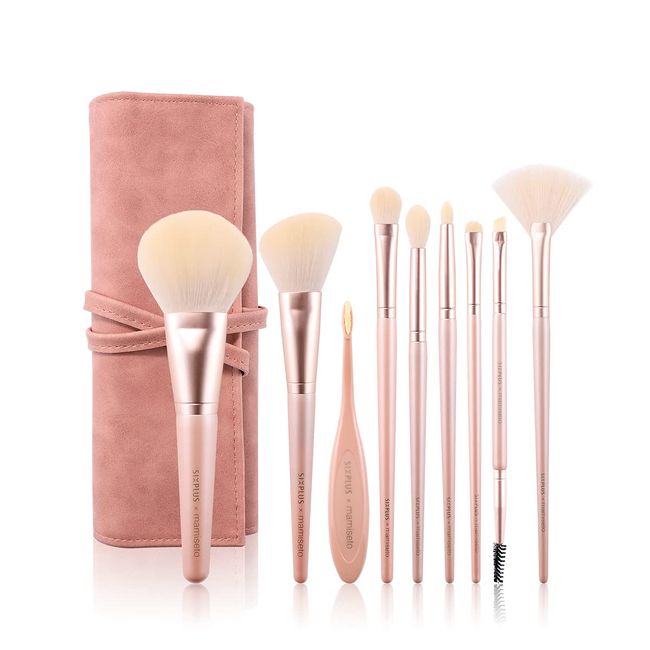 SIXPLUS X mamiseto Makeup Brush, Set of 9