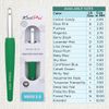 Waves 2.0 Single Ended Crochet Hooks 6.0 mm - J/10 (Minty Teal)