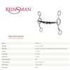 Reinsman 349 Junior Cowhorse Bit | Durable Stage B Transitional Horse Size Smooth Dogbone Snaffle | 3-Piece Sweet Iron Mouth with Copper Roller