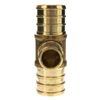 SharkBite UC412LFA 3/4" x 3/4" x 1/2" PEX Hose Barb Reducing Tee Fitting, Brass