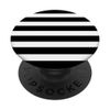 Casual, classic, black and white striped PopSockets with interchangeable PopGrip
