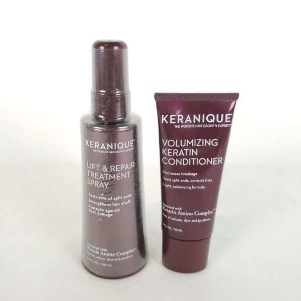 Keranique Lift and Repair Treatment Spray 3.4 oz & Volumizing Conditioner 1 oz
