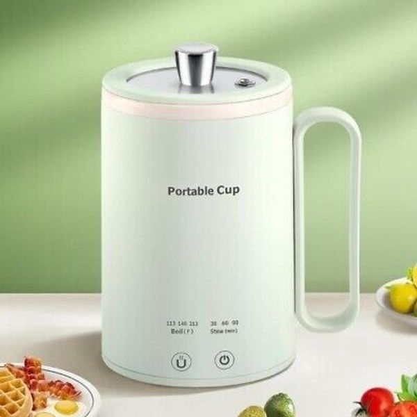 Portable Travel Electric Kettle Small Stew Pot Mini Cooker Personal Health Cup