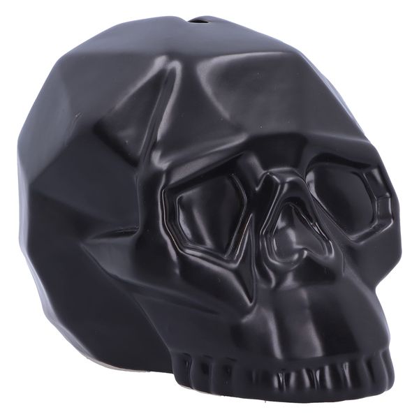 Nemesis Now Geometric Skull Money Box, Ceramic, Black