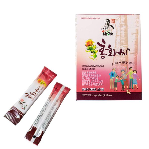 Insan Safflower Seed Concentrated Safflower Seed Tablet Stick -30sticks (홍화씨 환 스틱)