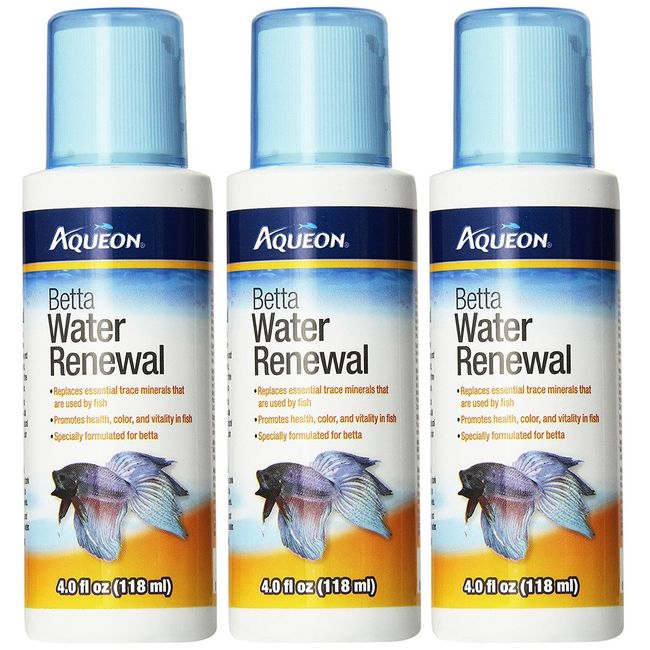 Aqueon (3 Pack) Water Renewal Betta, 4-Ounce