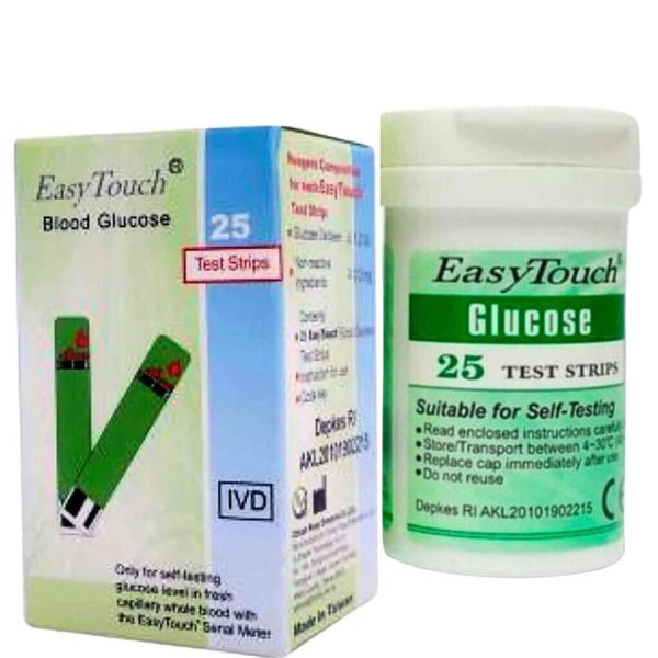 Original Easy Touch Test Strip For Blood Glucose Level Check SHIP FROM USA 2x25s