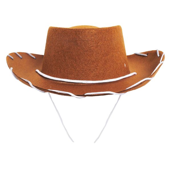 Child's Brown Cowboy Hat - Pack of 1 - Cowboy and Cowgirl Hat Accessory - Perfect for Wild West and Cowboy Themed Parties, World Book Day or Any Other Fancy Dress Event