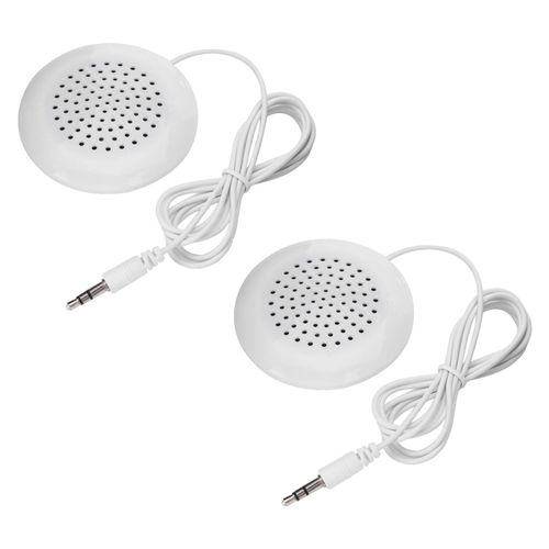 Yoidesu 2Pcs Mini Speaker, 3.5mm DIY Speaker with Stereo Sound, Under Pillow Speaker, Portable Line in Speakers HiFi Speaker for MP3, MP4, CD Player, Mobile Phone