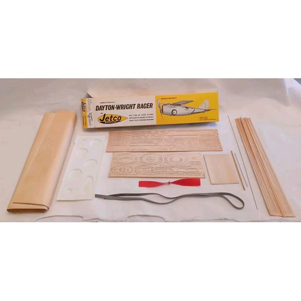 12 7/8" Dayton-Wright Racer Balsa Wood Model Airplane Kit Jetco No. PS-1