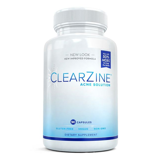 ClearZine: Most Powerful Acne & Clear Skin Supplement for Teens & Adults, 90 ct.