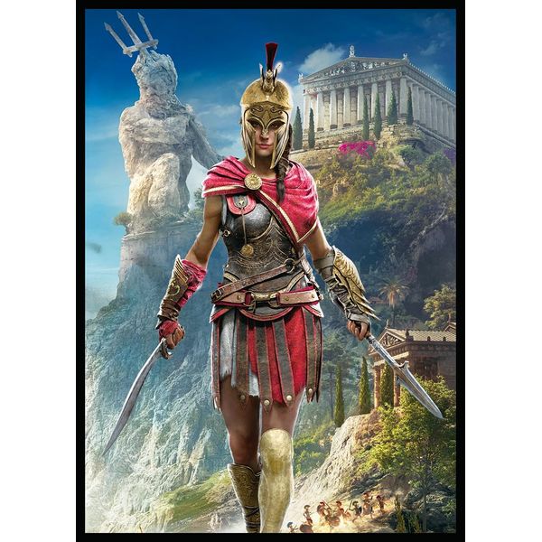 MTG Card Sleeves 100CT (Assassin Odyssey Kassandra), Matte Art Card Sleeves, Matte Back & Clear Front, 66x92mm