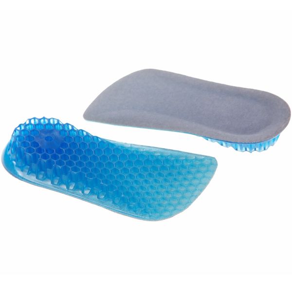 Phoenix Half Type Secret Insole, Height 0.8 inches (2 cm), Up Heels, Honeycomb Cushion, Insole, 1 Tier, Shock Absorption, Left and Right Set, Unisex, Blue, blue