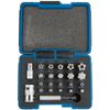 Draper 23241 Expert TX-Star Plus Insert Bit Set, 1/4"-3/8" Square Drive, 23 Pcs , Blue