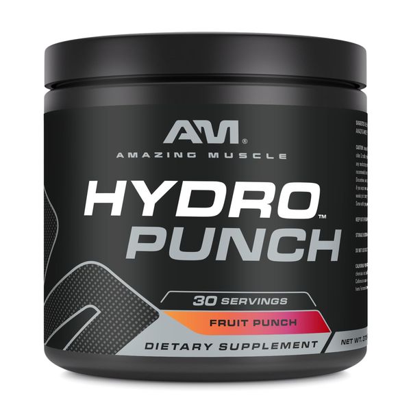 Amazing Muscle Hydro Punch | Hydration + Electrolyte Blend | Contains Vitamin B, C, Betaine Anhydrous & More | 30 Servings Powder | 375 G | Fruit Punch Flavor