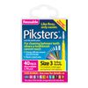Piksters Interdental Brushes (40 Pack, Size 3 (Yellow))