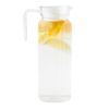 Square Plastic Pitcher Fridge Jug with Lid - 1.1 Litre Carafe