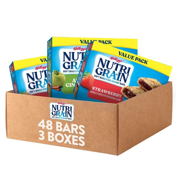 Nutri Grain Soft Baked Breakfast Bars Variety Pack Strawberry Apple Cinnamon