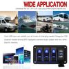 Switch Panel, Waterproof, Boat Switch, 3 Rungs, Car, Boat, Marine, Rocker Switch, Switch Panel Switch, LED Circuit, Rocker Panel, On/Off Switch, LED Voltmeter, Dustproof, Power Socket, USB Socket,