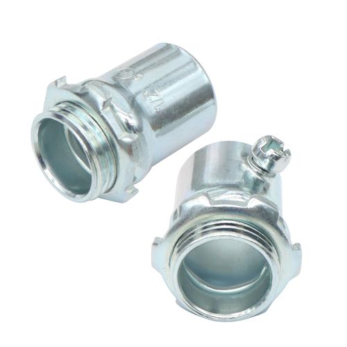 Xadnitu 25 Pieces Iron Galvanized 1/2" EMT Connector, Set Screw Type Conduit Fittings for Electrical Box and Metal Enclosure Connection