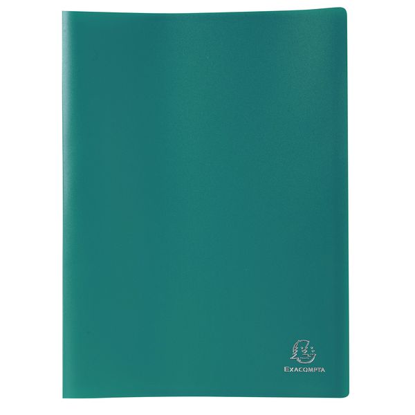 Exacompta - Ref 8563E - Soft PP Display Book - Suitable for A4 Documents, Made from Polypropylene, Lightweight, 60 Pockets, 120 Viewing Pages - Green Cover
