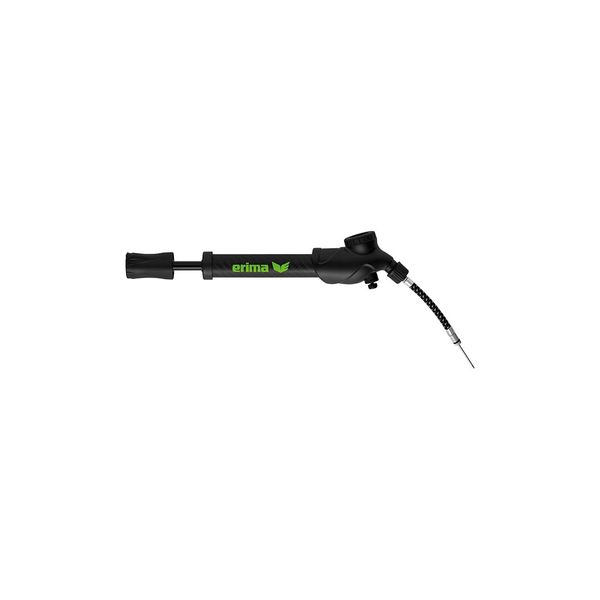 Erima Ballpumpe Pumpe mit Luftdruckmesser, Schwarz/Green Gecko