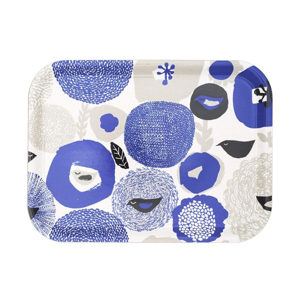 Kaunste Sunnuntai Blue Wooden Tray 10.6 x 7.9 inches (27 x 20 cm)