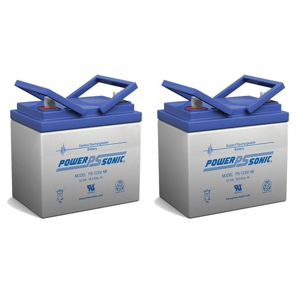 Power-Sonic 12V 35AH SLA Battery for Pride Mobility Jazzy Select Elite - 2 Pack