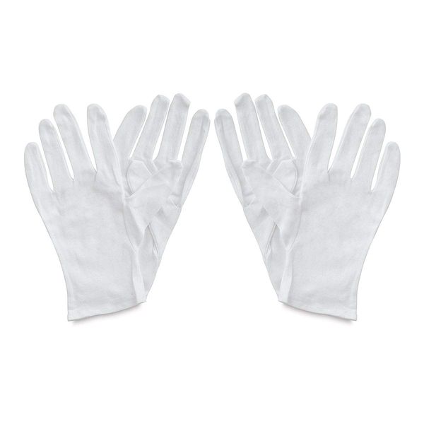 Art Alternatives Soft White Cotton Gloves 4/Pkg
