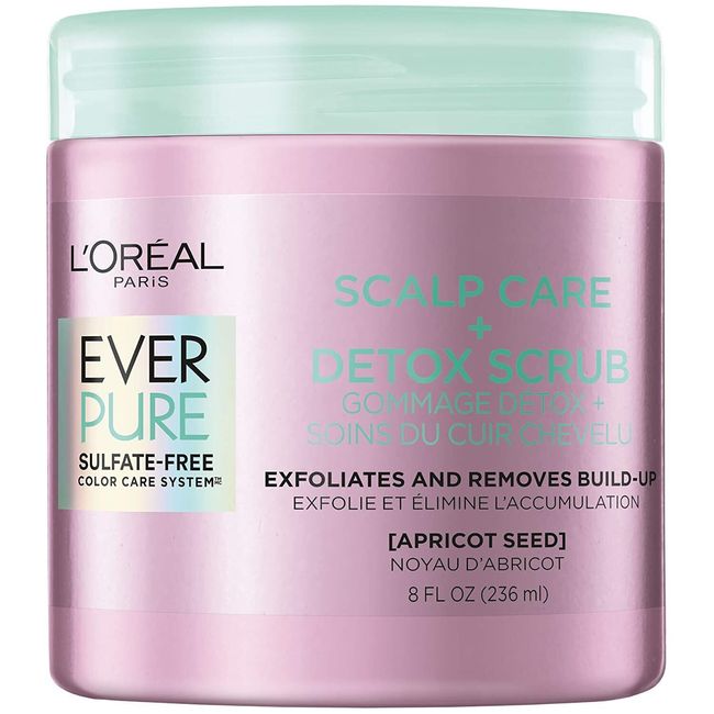 L'Oreal Paris EverPure Exfoliating Scalp Care + Detox Scrub with Apricot...